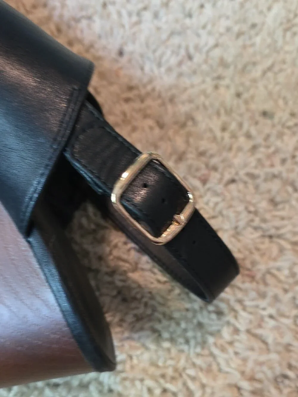 Universal Thread Black Leather Cross-Strap Wedge Sandals Size 8